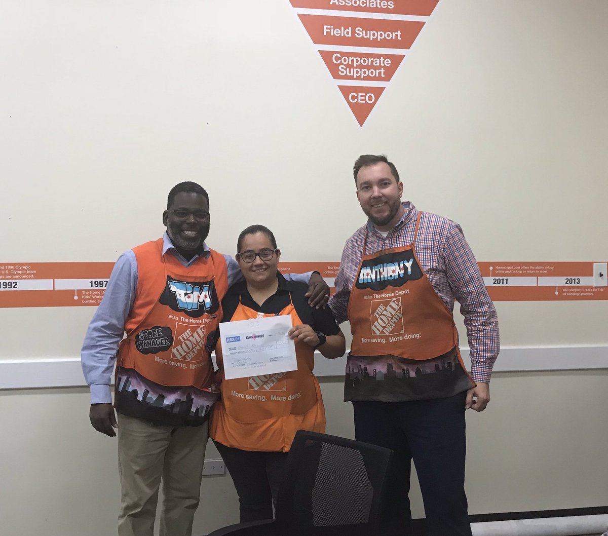 ArnieHarris222's tweet photo. #specialtytuesday PK at #1901-Broadview was extra special when Store Manager Tom & SASM Anthony took time to recognize Gabby for promoting #Euroview #CustomHomeOrg! #chaching!! @KevinOBoyleHD @skumarTHD @KendraByrd24 @creasonovathd @euroviewhd https://t.co/iayQyMjhdD