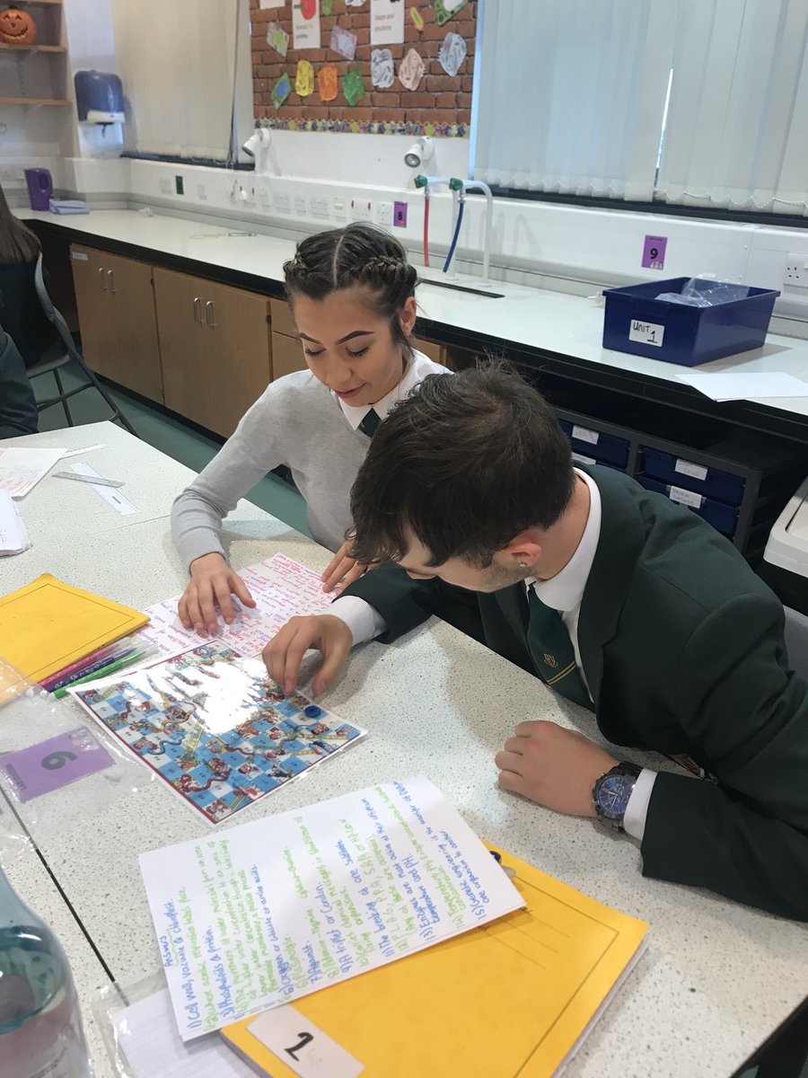 MrsIzzardBio's tweet photo. Laura and Luke in S4 making up a snakes and ladder revision game! Well done! ππ»ππ»#proudteacher #makingrevisionfun @StMungosFalkirk https://t.co/pW0iFw6cVv