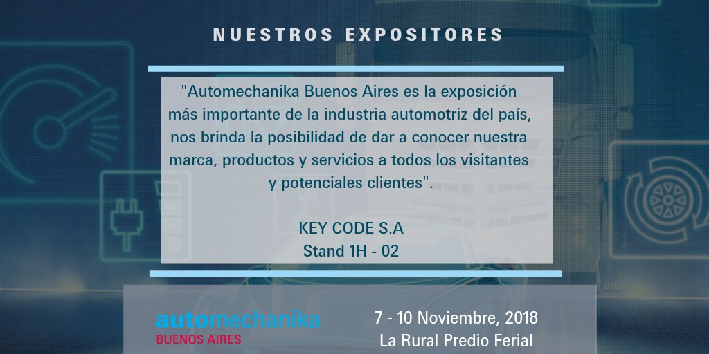 AutomechanikaBA's tweet image. Entérate por qué es importante para #KeyCode participar de #AutomechanikaBA.