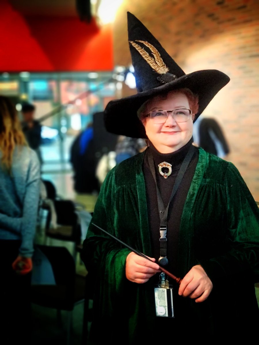 harshchharia's tweet photo. Professor Minerva McGonagall is here to find hers.. are you? #findyourpatronus #senecamedia #Halloween #senecapr #trickortreat https://t.co/BIiHUuneLH