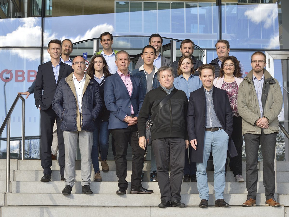 SIAGalileo's tweet photo. Nice and fruitful 🇪🇺SIA progress meeting in Vienna. Thank you @unsereOEBB for the invitation in your great premises! @EU_H2020 @EU_GNSS @uic @Ceit_IK4 @nslgnss @FGC @DLR_en @ingecontrol https://t.co/9zAKh8Txz8