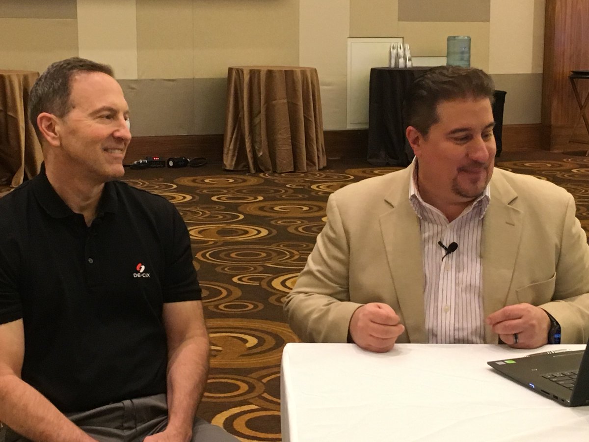 DECIX_US's tweet photo. #DECIX North America's Vice President, Ed d'Agostino, interviewed by Scott St. John, Managing Editor at @PipelineWire, yesterday at #INCOMPAS18. https://t.co/TtJiP4p0H1