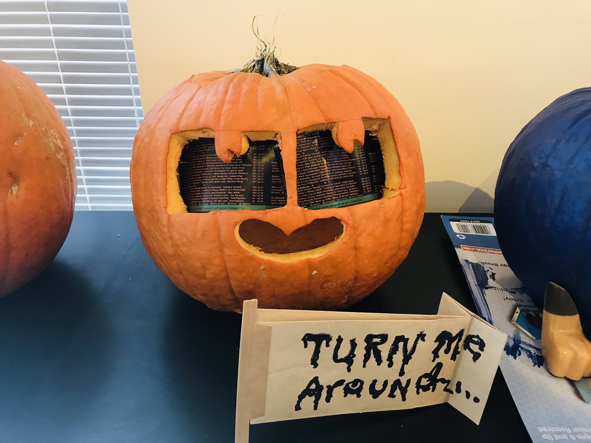 ElleBeyoud's tweet image. Some of the @BGOV Halloween pumpkins are very on brand #terminalhumor