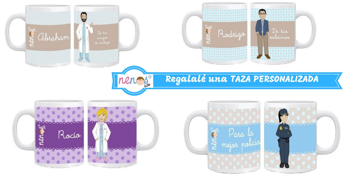 nenoskids's tweet photo. Regálale una TAZA PERSONALIZADA (nombre, apariencia física, dedicatoria, profesión.... ) ¡Lo que tú quieras! 🧔👱‍♀🧓👧 
Para tu amiga policía, tu pareja médico, tu hermana enfermera,....¡por sólo 15 € + gastos de envío! 👉 https://t.co/WuJ5ETWz3A https://t.co/MDxdZYDdYa