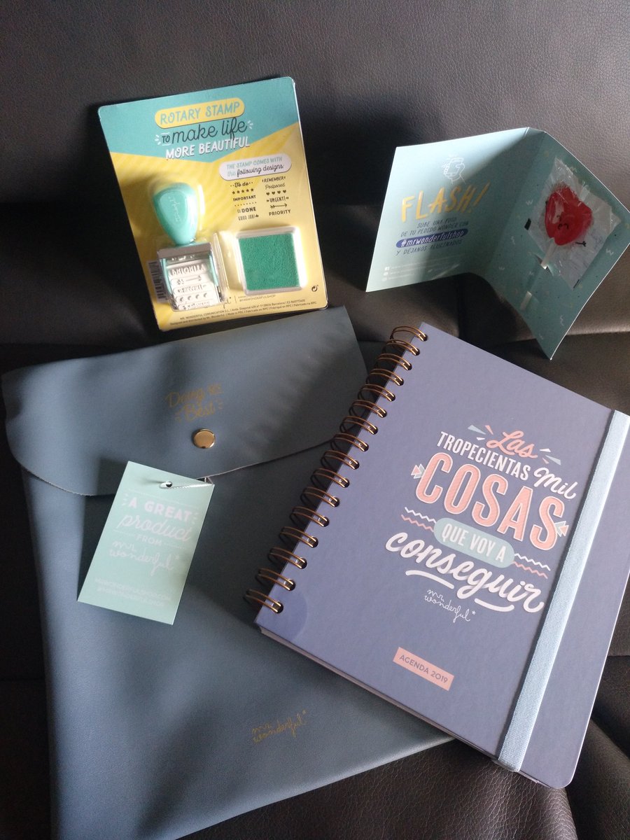 Preparada para conseguir un 2019 genial! Gracias por la rapidez @mrwonderful_ #mrwonderfulshop #agendasmolonas