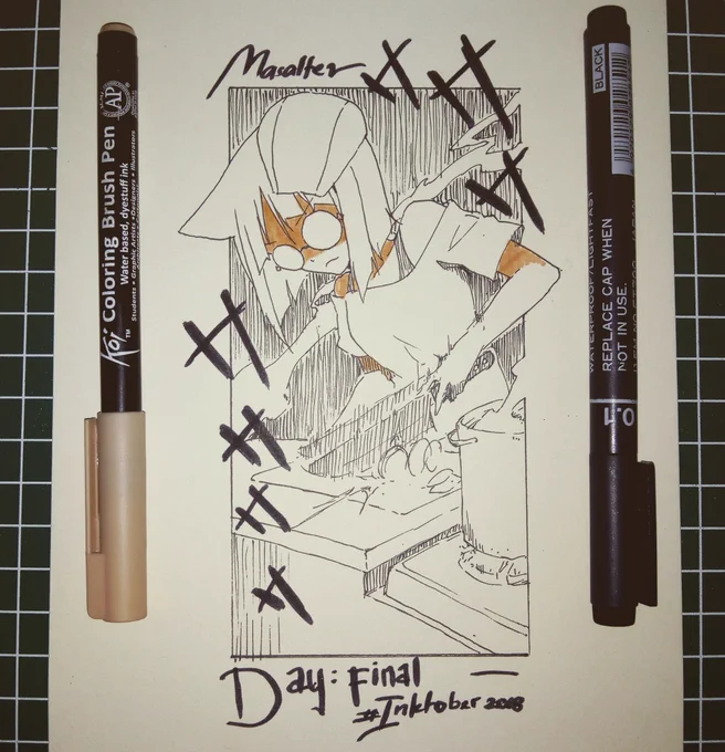 INKTOBER FINALE"Finalé Serve".featuring OcteThank you for all of the supports on this year Inktober. See you again on Inktober 2019!!#inktober #inktober2018 #inktoberslice #cooking #originalcharacter #octe #illustration #sketchbook #イラスト #オリキャラ 