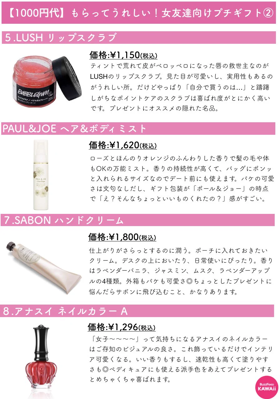 貰って嬉しい女友達向けプチギフト8選！1000円台で意外に良いものが買える！