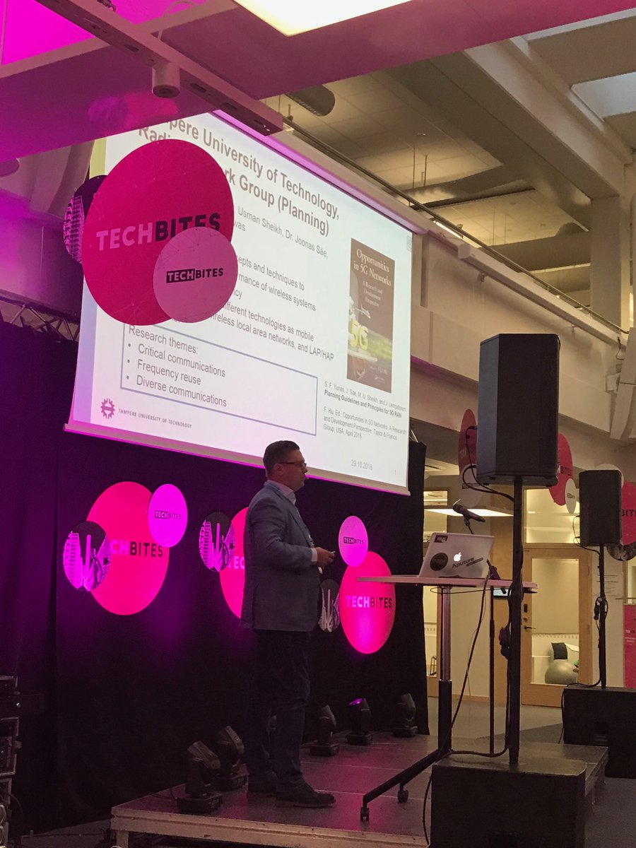 Professor Jukka Lempiäinen opening network planning aspects at 5G networks #techbitesTRE