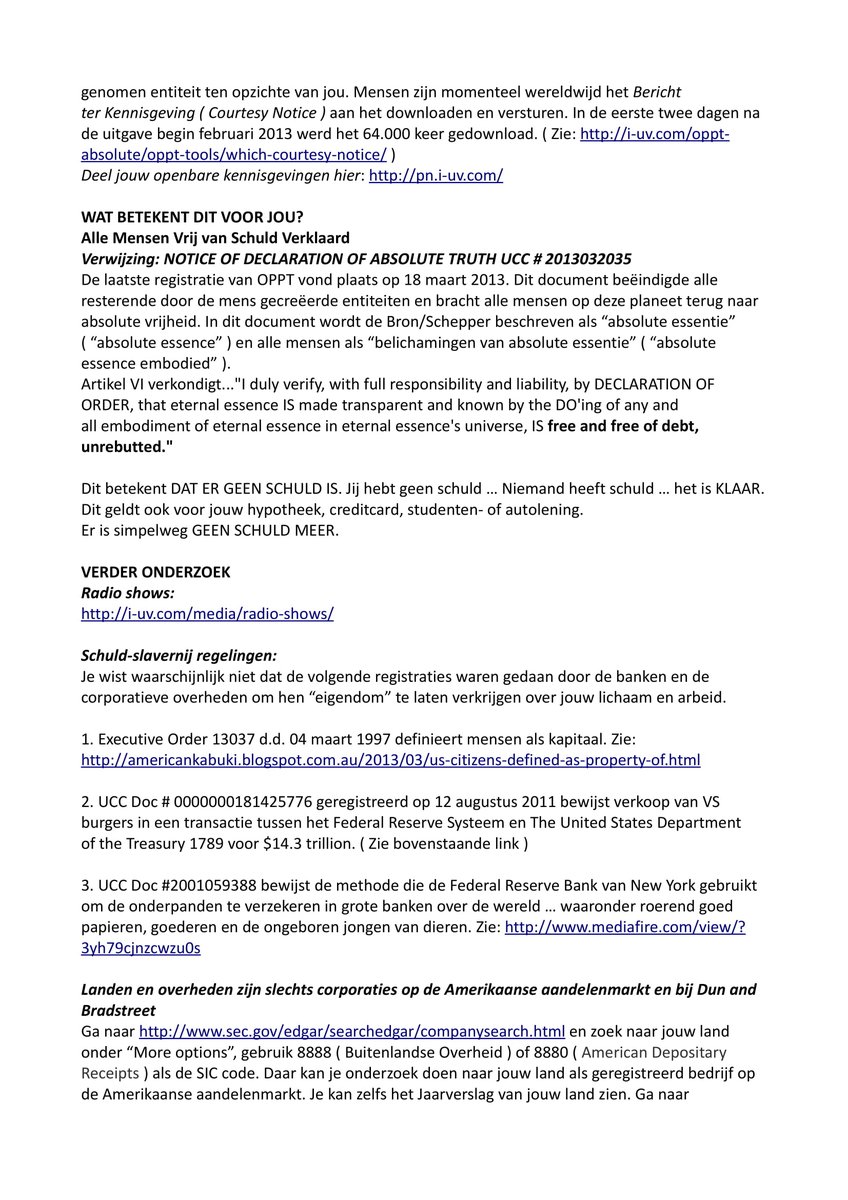Social_Is_Me's tweet image. Leest u zich in in de opheffing van alle banken, corporaties, overheden, private #geld- en SLAVERNIJsystemen m.i.v. 25-12-2012. U zult kunnen inzien dat dit een fundamentele en duurzame wijze voor ons aller manier van #Leven betekent. #Errorisme #banksforeclosed #UCC 
#IUV