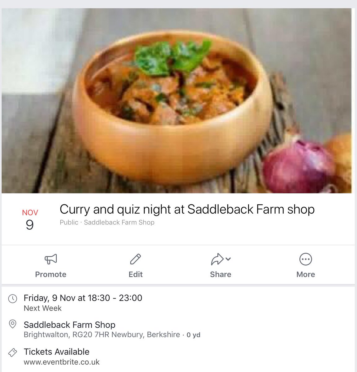 Last few tickets for curry and quiz night are available instore or online. Two course meal and quiz entry inc in the price!