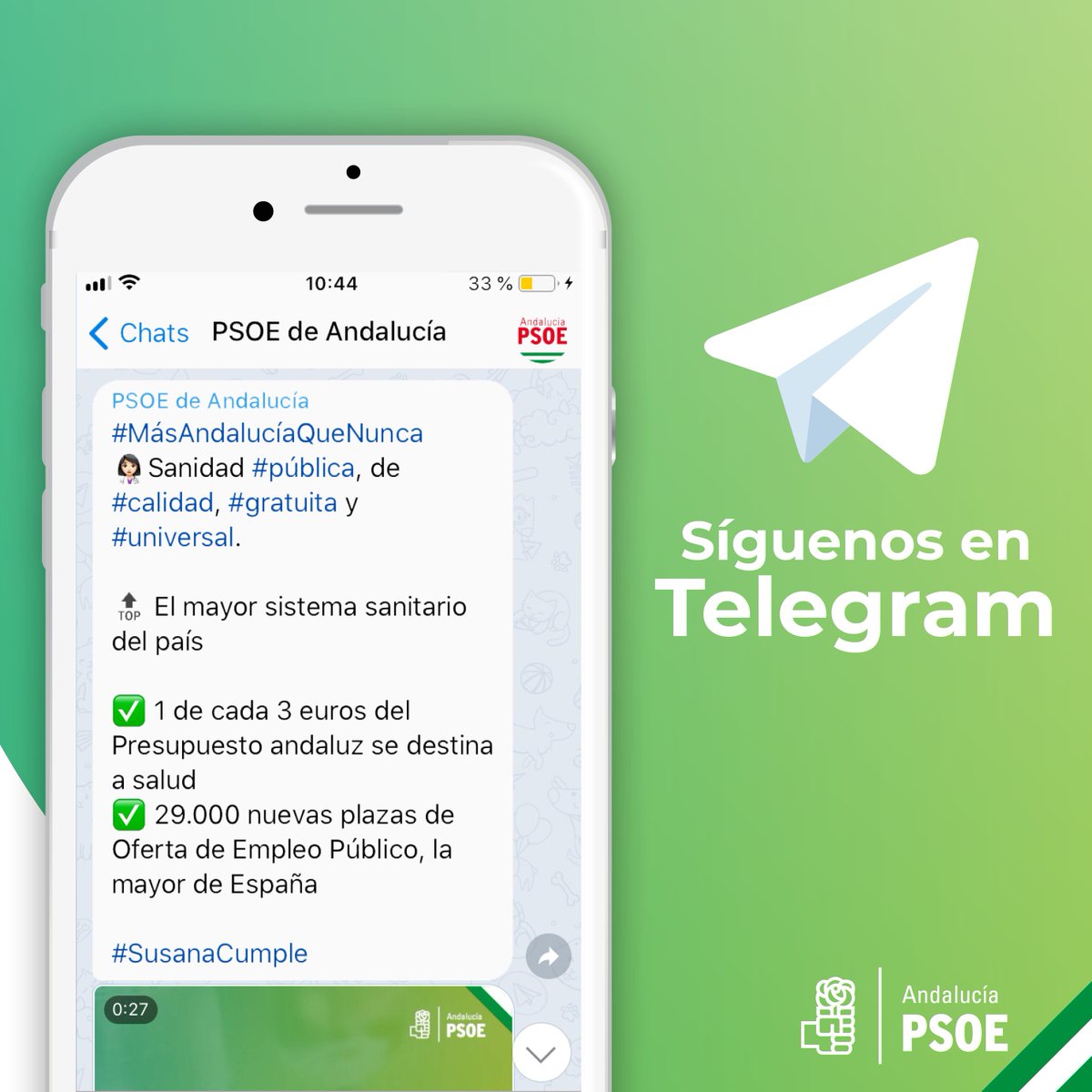 📲 ¿Qué tal? ¿Tienes #Telegram? No te pierdas nada de lo que hacemos siguiéndonos en nuestro canal 🌹

 ¡Te esperamos! 👇🏻

t.me/PSOEdeAndalucia