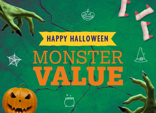 NisaRetail's tweet photo. Happy Halloween 👻 🎃 Here’s wishing all our retailers and suppliers a spook-tacular day. Lots of last minute trick or treating sales to be had. #MonsterValue #Halloween https://t.co/TUcOb34G0T
