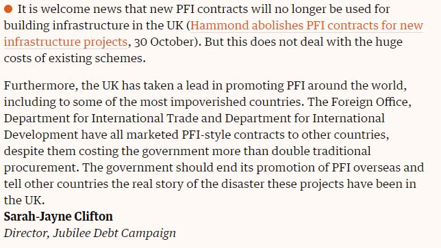 PPP_Papers's tweet photo. "It is welcome news that new #PFI contracts will no longer be used for building infrastructure in the UK. But this does not deal with the huge costs of existing schemes" says @sarahjclifton @guardian https://t.co/jKRiAWlVjP https://t.co/ZT0C7uJxWr