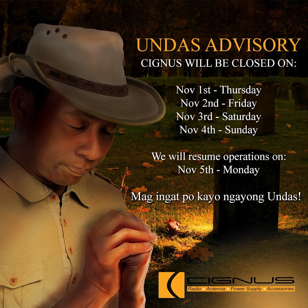 #UndasAdvisory

CIGuraduhing mag-ingat ngayong #Undas2018 #CignusPH