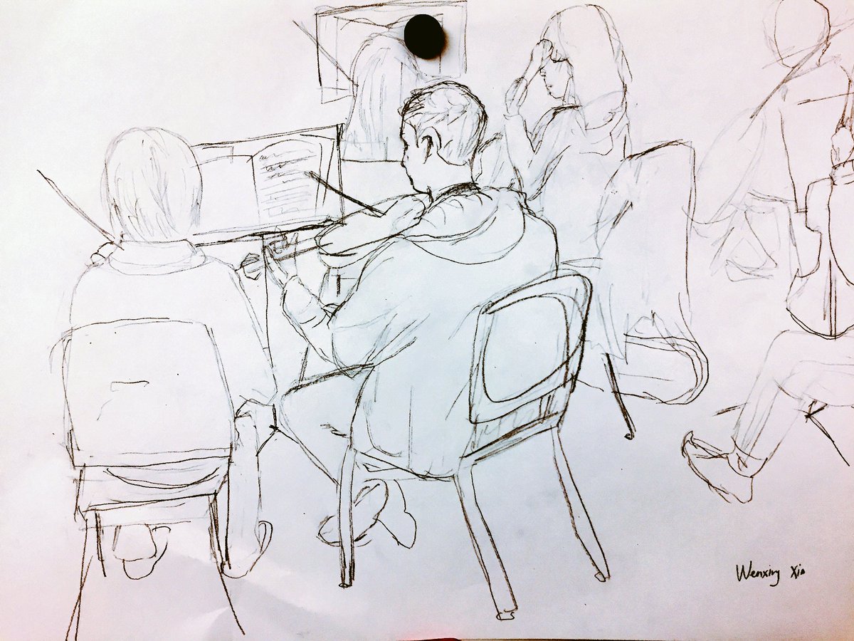 EBHSstudioart's tweet image. Life study by EBHS student Wenxing Xia #lifedrawing #artclass #art #orchestra