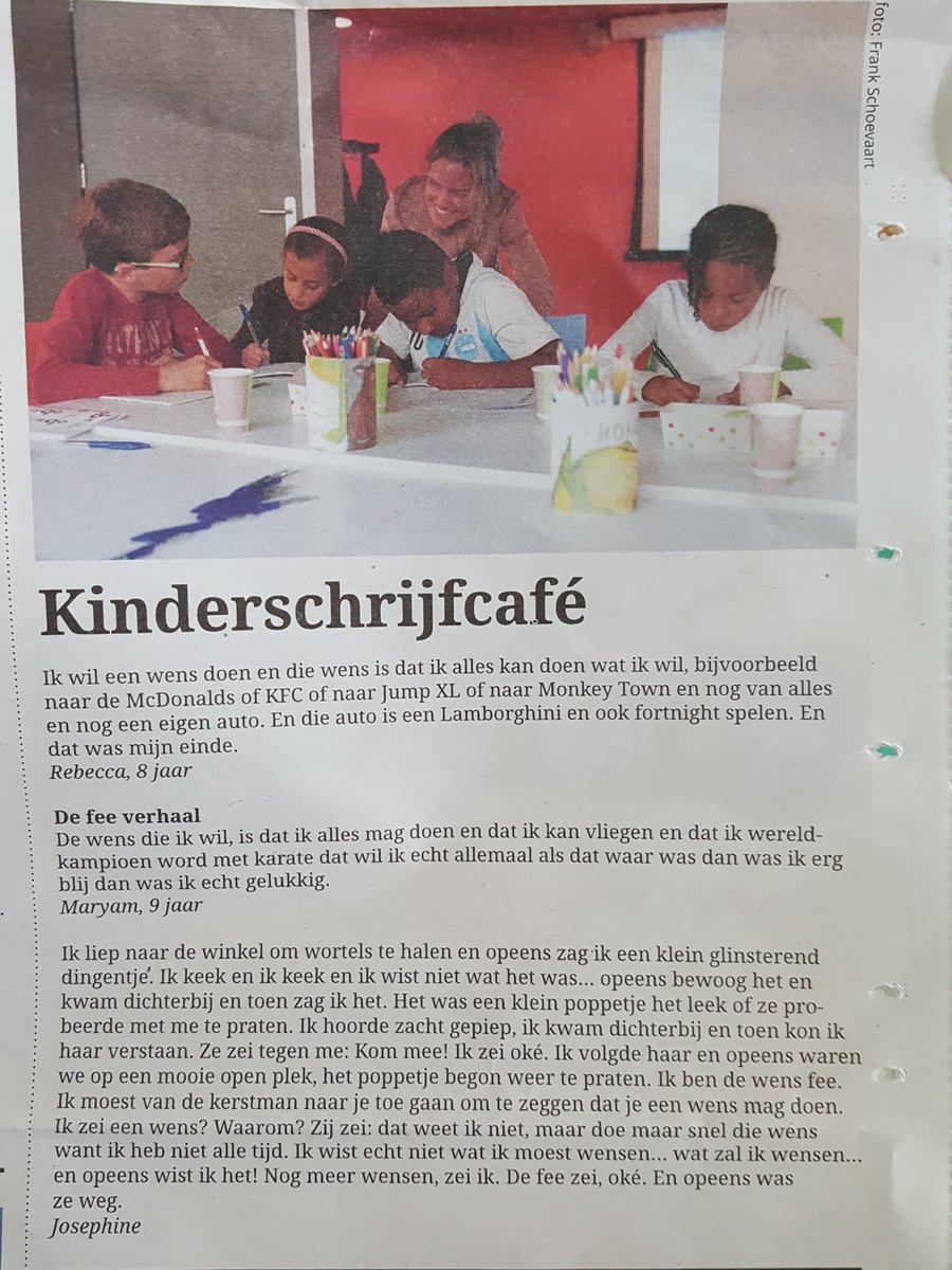 Morgen is er weer een #kinderschrijfcafé <a href="/OBAmsterdam/">OBA</a> Linnaeus! Van 15.30 tot 17.00 en misschien komt jouw verhaal wel in de <a href="/DwarsOost/">Dwars door de Buurt</a> krant!