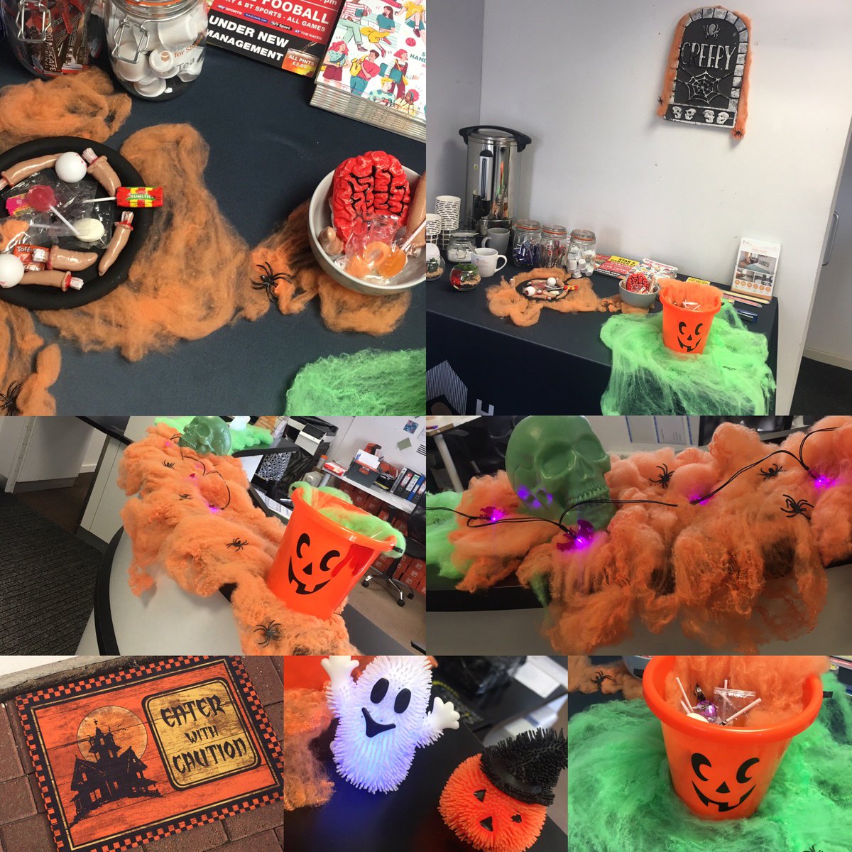 FirhillCourt's tweet photo. HAPPY HALLOWEEN 🎃👻
Whats everyone dressing up as? 🧛‍♂️
We had fun decorating the office yesterday feel free to pop in to get some Halloween treats! 🍭🍬🎃 
#trickortreat #firhillcourt #hfs #happyhalloween https://t.co/CFyXoCQbIe