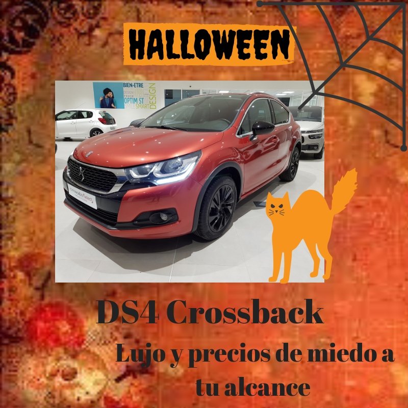 AutosTorrent's tweet photo. ¿Los fantasmas, calabazas vivientes y murciélagos de #Halloween te asustan?🎃 👻😱¡Pasará a la historia cuando descubras el precio de este #DS4Crossback!Lo que dará miedo ahora es llevar otro coche que no sea este magnífico vehículo.🤪 ¡Te ofrecemos información sin compromiso! ;) https://t.co/pZaiv4zuDD