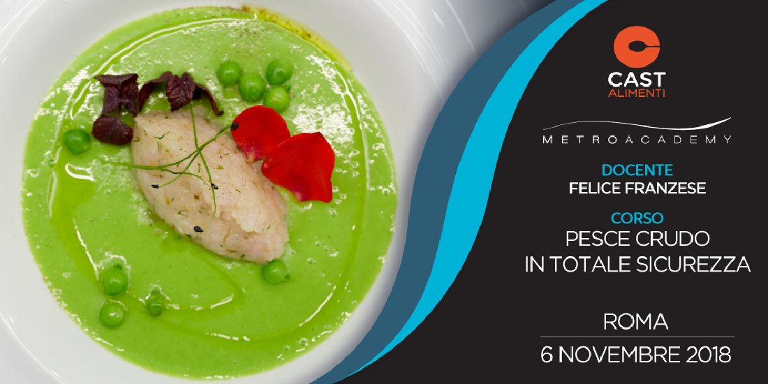 Il 6 novembre non perdere il corso Pesce crudo in totale sicurezza con lo Chef Felice Franzese!  Ci vediamo in METRO Academy Roma! bit.ly/2JqCwRa