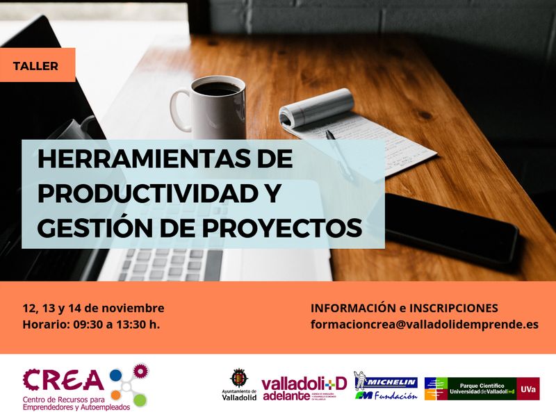 PC_UVa's tweet photo. Recordad! Taller #CREA2018 en @INNOLID sobre ‘Herramientas de productividad y gestión de proyectos’ dirigido a emprendedores de Valladolid.
🗓️12, 13 y 14 de noviembre
📝Gratuito previa inscripción.
➡️Más info: https://t.co/tQDLgtJ8lm https://t.co/FpAzTio8d3