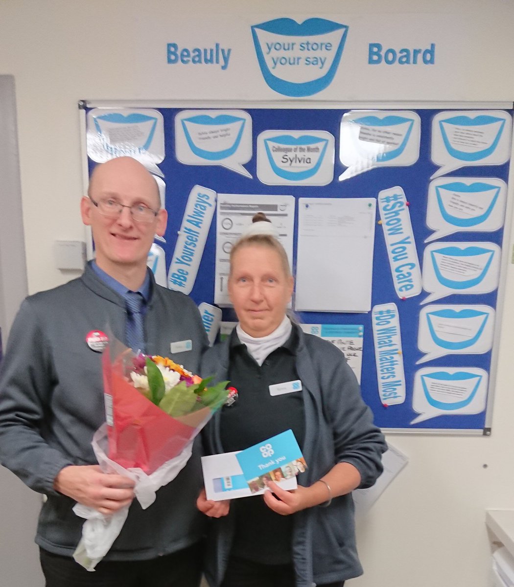 Delighted to give some recognition to our Sylvia Ipsen our #YSYS colleague of the month. So humble 'But its just normal for me!' #amazingcustomerservice #beingcoop #Beyourselfalways @coopNO0102 @muirdenc @coopno01 @furnivalderek @YsysDanny