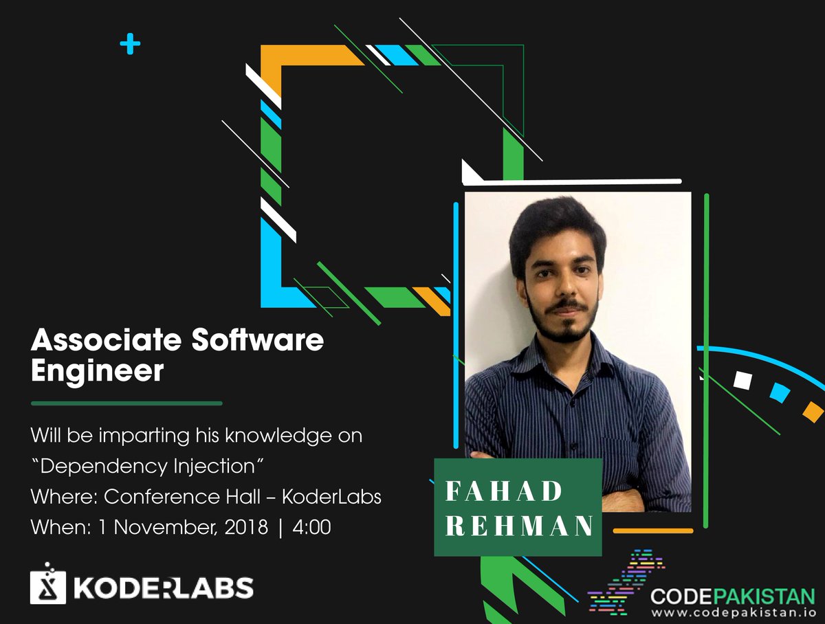 CodePakistanio's tweet image. Fahad Reham - Associate Software Engineer at KoderLabs has prepared notes on &quot;Dependency Injection&quot;. He will be giving the presentation in-house | wish him Goodluck! | #CodePakistan #KoderLabs