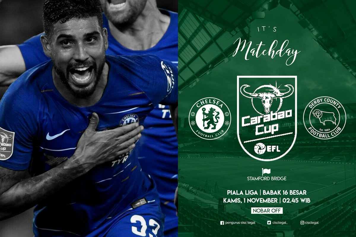 CISCtegal_'s tweet image. MATCHDAY
Piala liga babak 16 besar 
V. Derby County
Kamis, 1 November | 02.45 WIB -
NOBAR OFF ➖➖➖➖➖➖➖➖➖➖➖➖➖➖➖➖➖➖
#ThisIsCISC #CISCTegal #CISC #CISCTGL #tegal #tegallakalaka #CISCjatengdiy  #matchday #carabaocup #eflcup #derbycounty  #infotegal