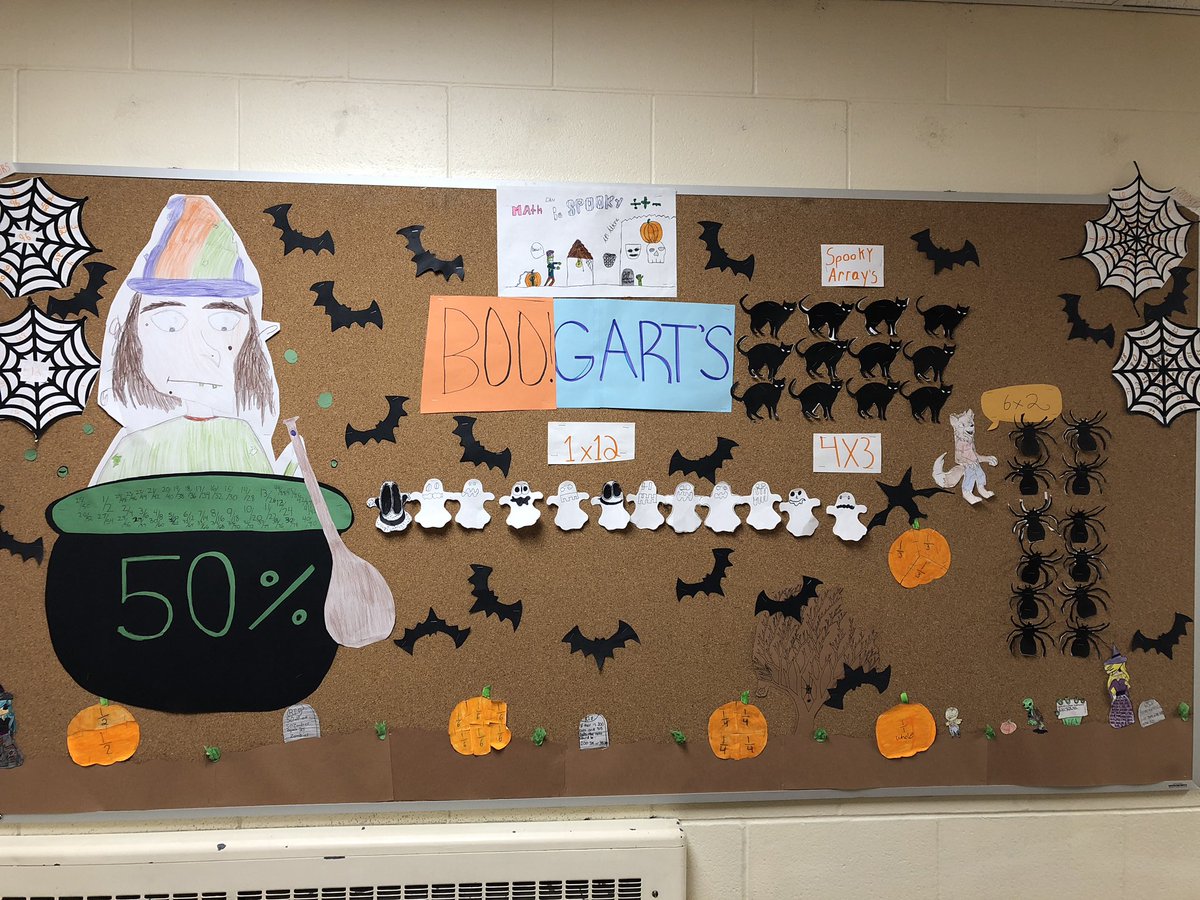 ShawnDBogart's tweet image. Combining early term math concept review with the October Spirit Team challenge! @EkcoeCentralPS @TVDSB #SpookyMath
