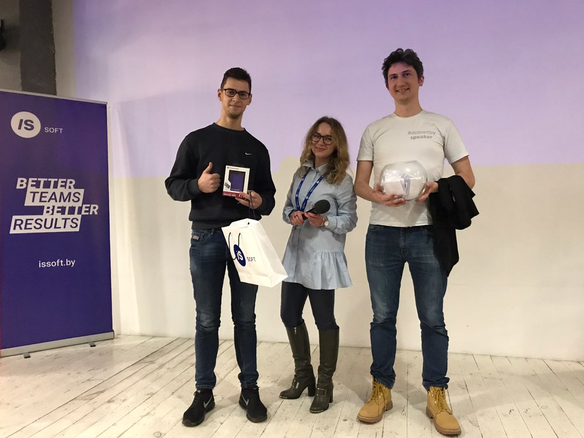 ISsoftglobal's tweet image. 🎁 ISsoft снова дарит подарки участникам #dotnetbymeetup.
🔮 Все что нужно было сделать - это решить правильно задачи из анкеты и верить в судьбу. Потому что победитель определяется жребием.
ISsoft рада дарить подарки и быть партнером митапа #dotnetby.
