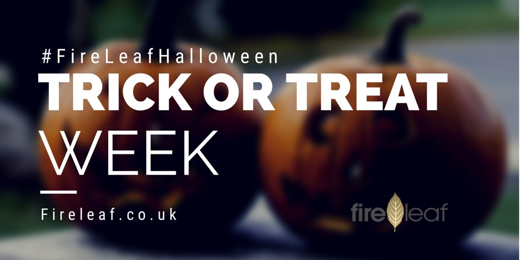 TRICK or TREAT #UKBusinessLunch 👻 🎃 

Use the hashtag #FireLeafHalloween

Opt for TRICK and we will give you our best tip on an area of marketing you need help with.

Or opt for TREAT and we will design your business a graphic to use on social media as you wish.