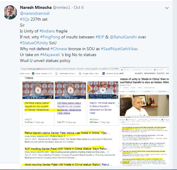 nmleo1's tweet image. Was it #NationalUnity affirmation or #ModiShow
Wud Narmada hv stopped flowing if PM-CMs team unveiled #statuteofunity 
Wud #ModiJi popularity rating hv crashed if @rashtrapatibhvn unveiled it
What if 1 farmer from each state unveiled it
Wud @ZeeNews discuss these &amp;amp; tagged #5Qs
