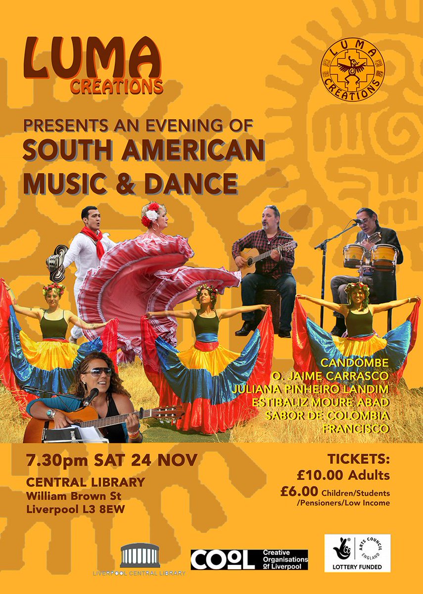 LUMA Creations presents an Evening of South American Music &amp; Dance @OLCproductions <a href="/Liverpoollib/">Liverpool Libraries and Information Services</a>