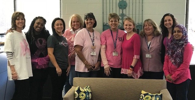 HaynesBridgeMC's tweet photo. 1st annual Pink Out at Haynes Bridge celebrating survivors and remembering friends and family whom we have lost to breast cancer. https://t.co/Wqggf57pkb