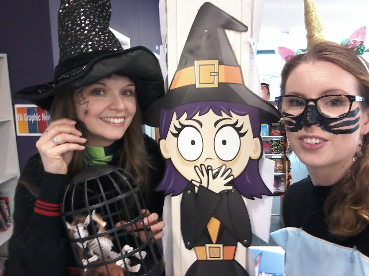 DLR_Libraries's tweet photo. Happy Halloween to all in Stillorgan Library! Our staff are dressed up as wizarding witches and magical unicorn creatures 👻🦄🎃

Don't forget to drop in for Len Graham's story time and sweets at 3.30pm today 😉 😍 💀

#StillorganLibrary #HappyHalloween #LenGraham #StoryTime https://t.co/RjHDA1nDxn