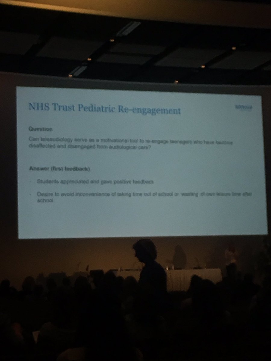 AudiologyPhD's tweet photo. So exciting to hear about teenagers being reengaged with hearing rehabilitation via teleaudiology - I really want to try this with young adults in Australia! @NALresearch? @Aus_Hearing? https://t.co/XSIN1kx6TR