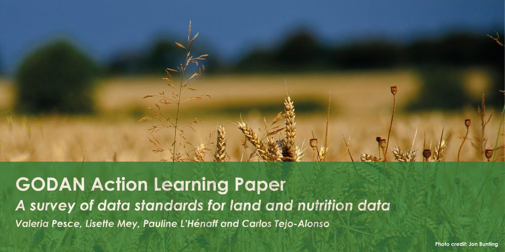 godanSec's tweet image. New report just published by #GODANAction: A survey of data standards for land and nutrition data. The report is a short accompanying document to the GODAN Action Map of Data Standards. It can be accessed at buff.ly/2qkdk5V

#landdata #nutritiondata #datastandards