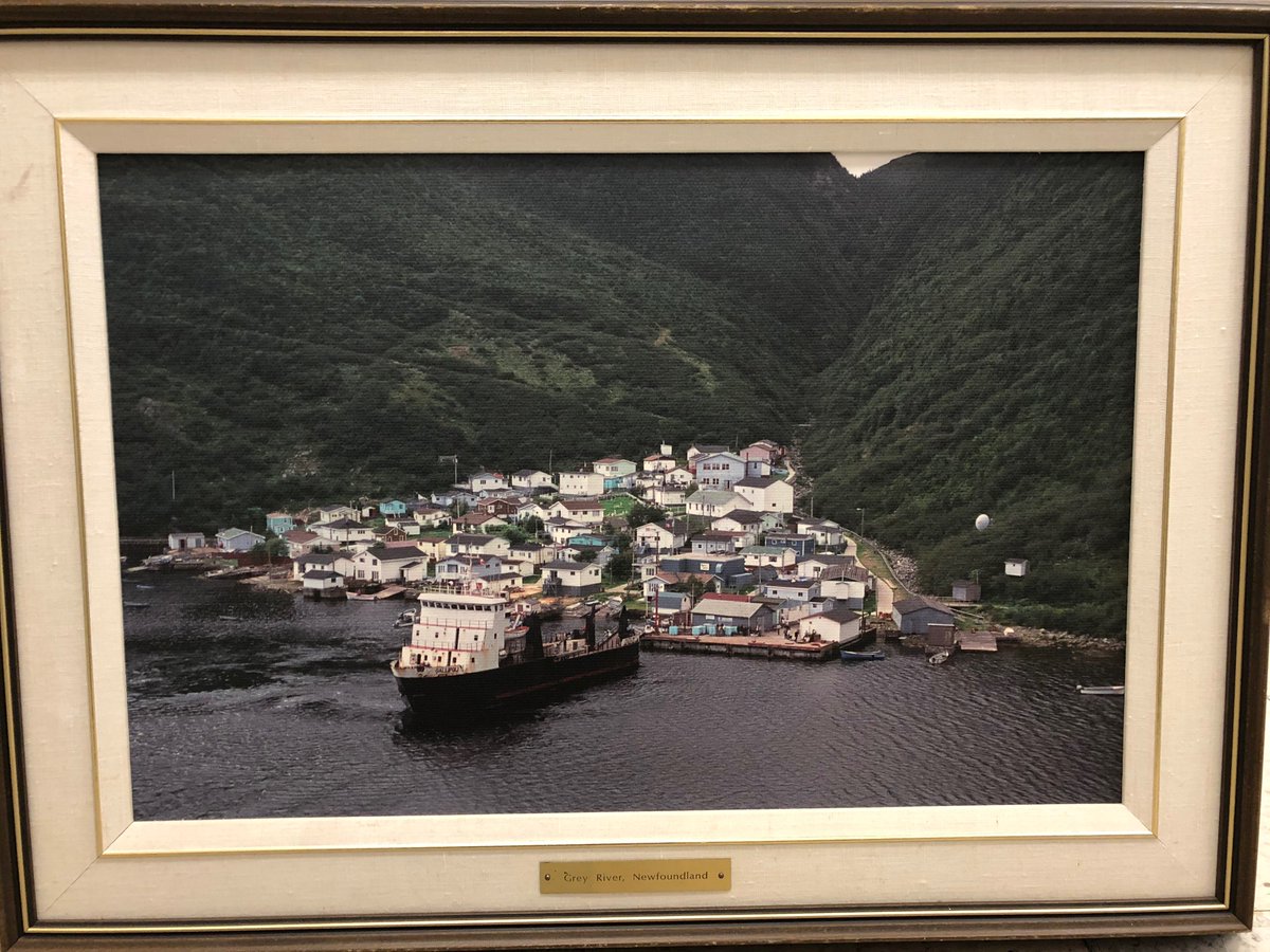 Partnerships! Thanks to <a href="/FishOceansCAN/">Fisheries and Oceans</a> officers Cory Bulgin and Stephen Cole for the visit, the presentation of books and a shelf for the classroom, gifts for the students, and an aerial shot of Grey River! <a href="/NLESDCA/">NLESD</a>