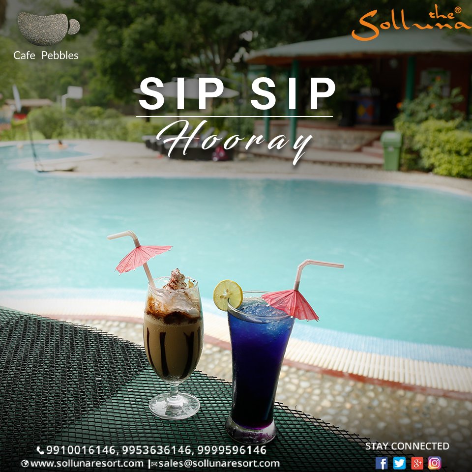 solluna_corbett's tweet photo. Cafe Pebbles gives an ultimate combination of open space sit-out arena along with refreshing mocktails to indulge in.
Call- 9910016146, 9953636146, 9999596146
Visit- https://t.co/7quxZLy5nk
Mail- sales@sollunaresort.com
#TheSollunaResort #JimCorbett #CafePebbles #PoolsideCafe https://t.co/8JPUhO4ouh