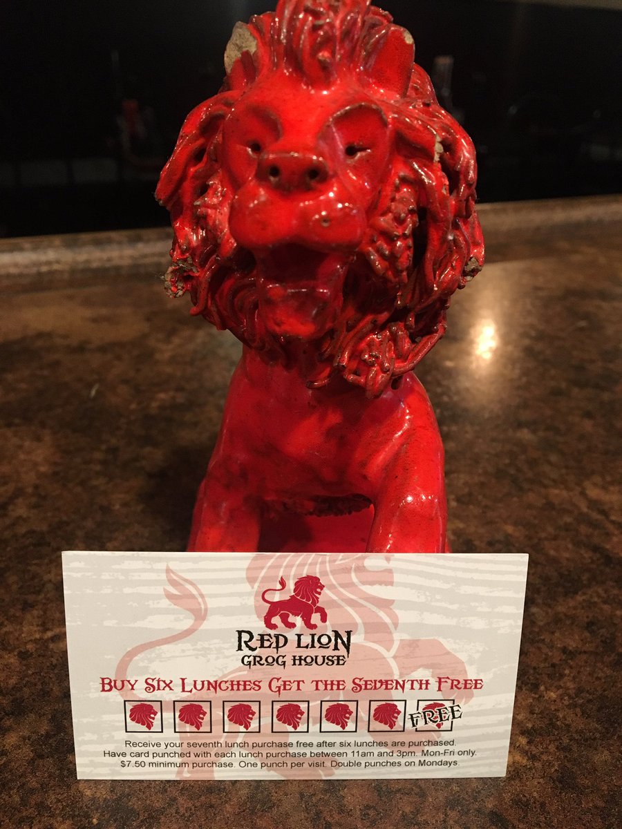 Today, all of our burgers and sandwiches are $2 off. 
When you come in for lunch, Monday-Friday 11-3 
You can get your mitts on one of these nifty lunch punch cards. 
When you buy 6 meals, you get your 7th FREE!!!
See your server for details.