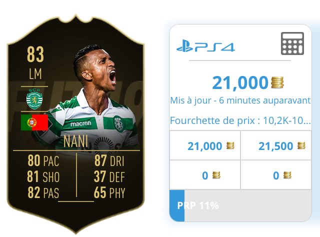 #Giveways Tente de gagner la valeur en crédits de Nani IF sur #FUT19 🔁 #RT et #FOLLOW @Mrbuu13_Ytub Tirage -> 🕖 07/11 🕖 19h00 Le gagnant sera contacté en #DM #FIFA19 #FUT19