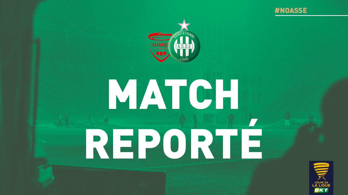 ASSEofficiel's tweet photo. ⚠️ C'est (enfin) officiel, la rencontre #NOASSE est reportée à une date ultérieure. https://t.co/iR2ItZD0Qh