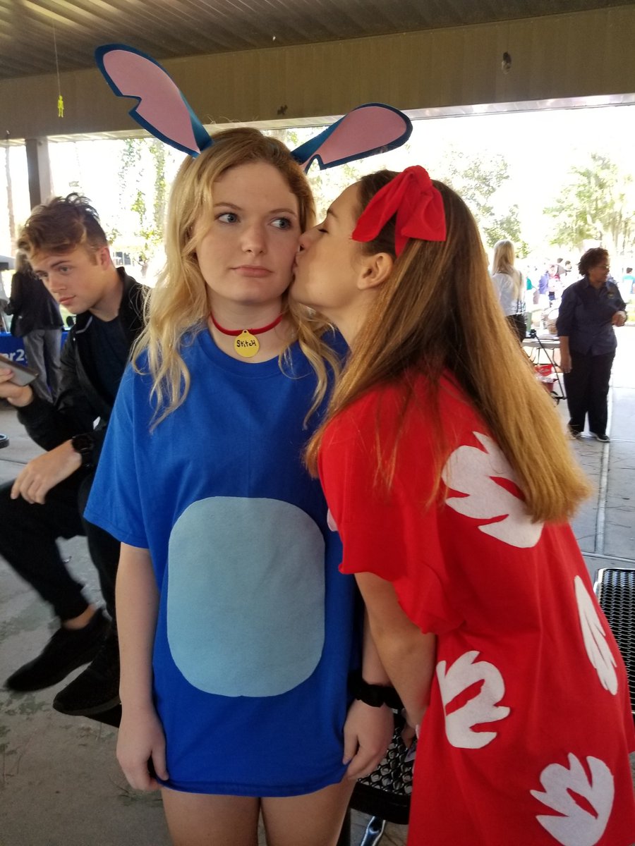 FGCathletics's tweet photo. Halloween Volleyball Practice tonight:  here's a preview:  Lilo and Stitch?? 
Fav for Yes
RT for No
#fgcvb #wolvesUP #halloweenPractice https://t.co/5GbB8ffWVX