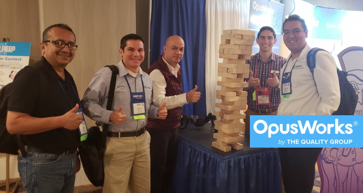 OpusWorksTQG's tweet photo. Process inefficiencies can destabilize an organization just like pulling pieces out of a jenga tower. Come chat with us at the OpusWorks booth at #AMESanDiego about how to make your team stronger than ever and play a little jenga. #processexcellence https://t.co/bnuSVyfrn9