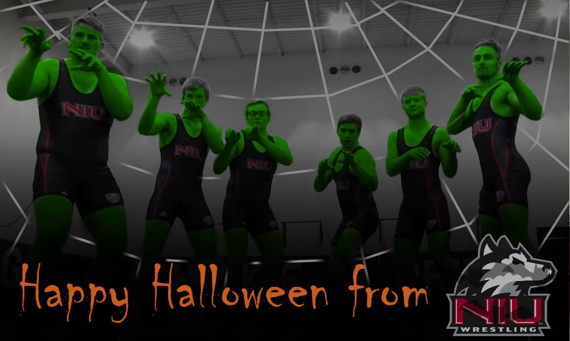 NIUWrestling's tweet photo. Trick or TREAT! #HappyHalloween #worklikeadog https://t.co/lpuvYZ4sIL