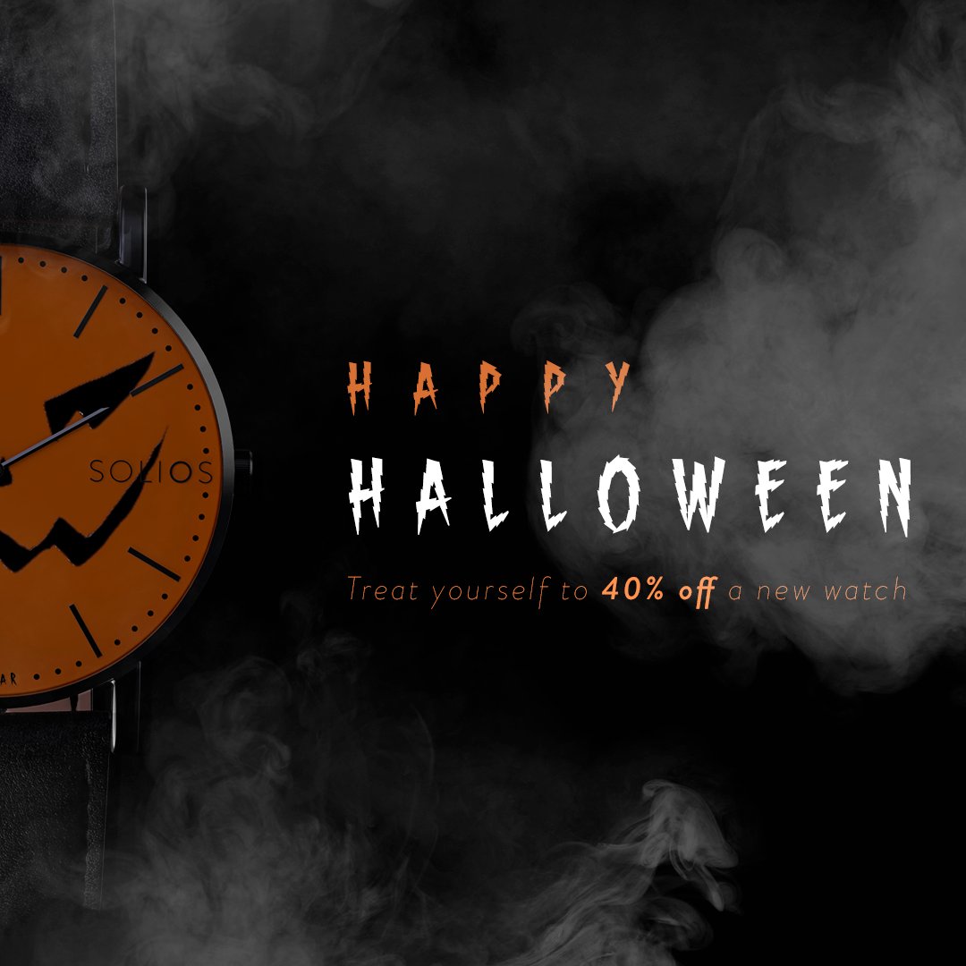 SoliosW's tweet photo. The death of the old fashion industry model, to let place for new trendsetters.

Would you buy our watch if it had this design?
PS : Don’t worry, the discounts are for our real watches
#HappyHallowen #costume #watches https://t.co/ipmDzecyAi