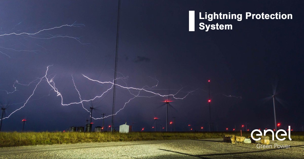 alvarobendrell's tweet photo. Terrific photo from Caney River wind farm in Kansas! Even at the darkest #Halloween night, #EnelGreenPower site is still operating. WTGs use receptors to take a lightning strike and dissipate the energy to the ground. We keep generating clean energy for the US. #Halloclean. https://t.co/xluCv0rvrH