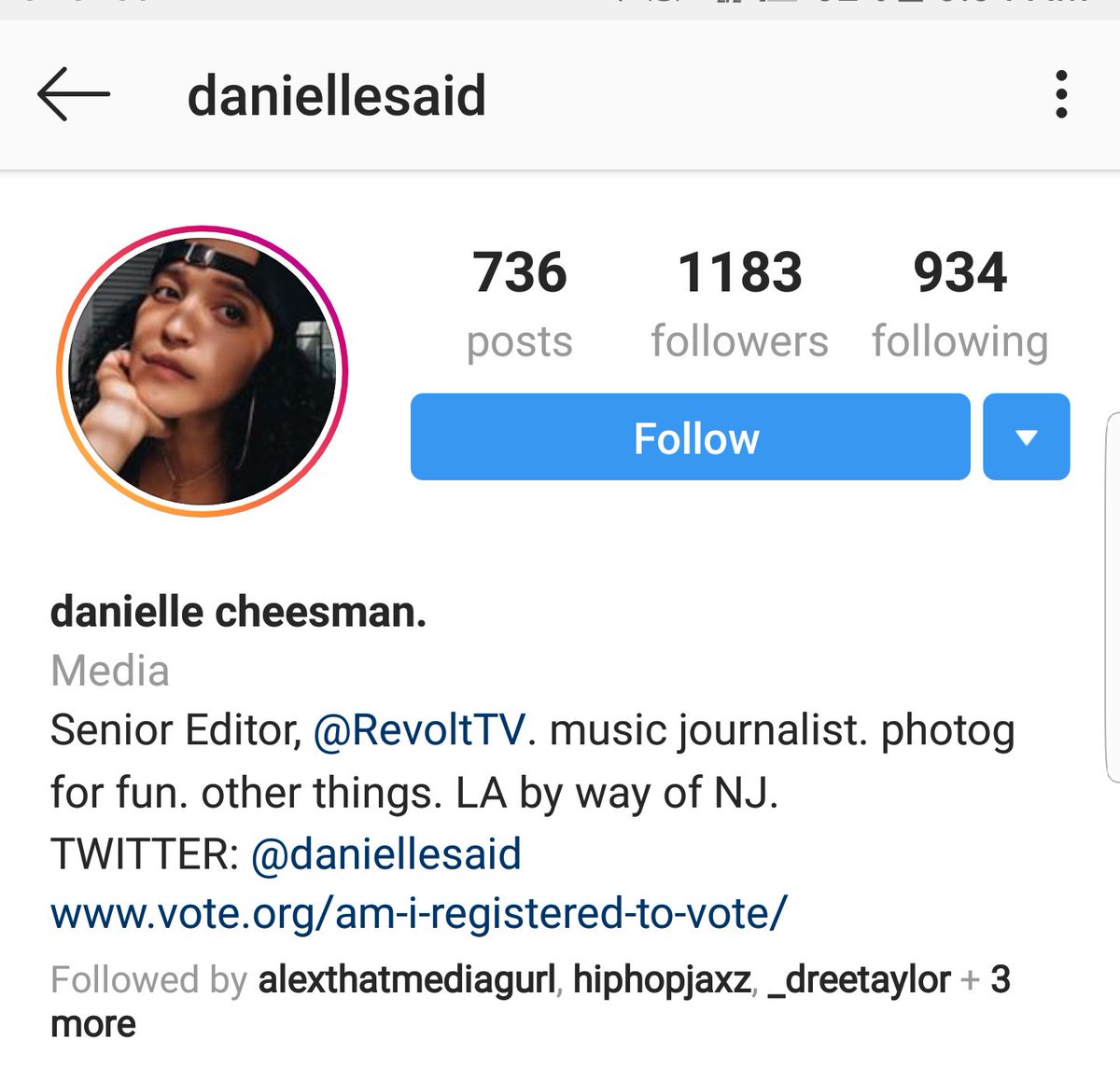 Danielle CheesemanIG: daniellesaidMediaSenior editor at Revolt