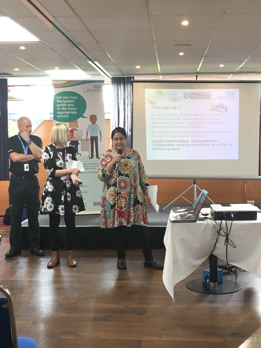 EastLancsNHS's tweet photo. Dr Yas Naheed speaking about the Burnley East Primary Care Network project on Building Emotional Resilience in Young People. #P4WB #SocialPrescribing https://t.co/fSNCXNDPF3