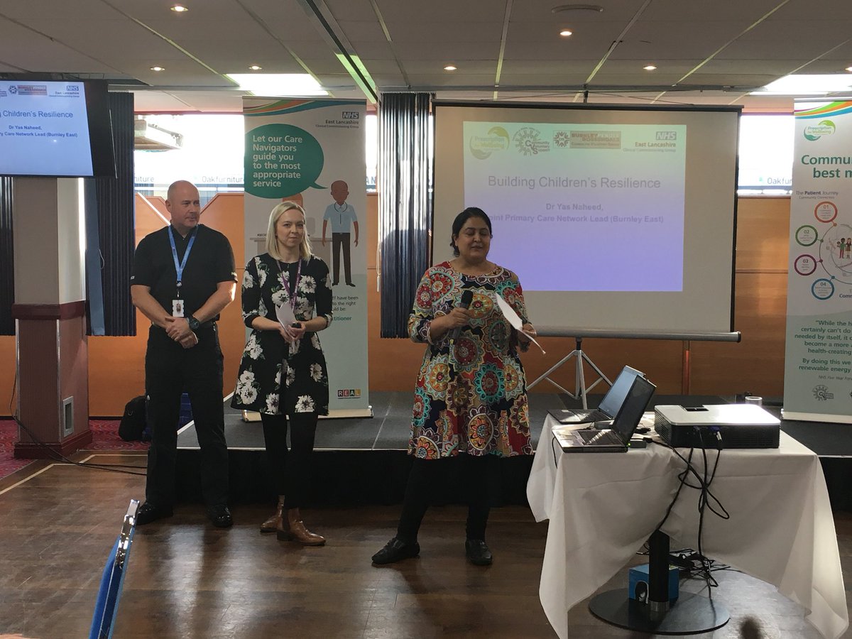 EastLancsNHS's tweet photo. Dr Yas Naheed speaking about the Burnley East Primary Care Network project on Building Emotional Resilience in Young People. #P4WB #SocialPrescribing https://t.co/fSNCXNDPF3