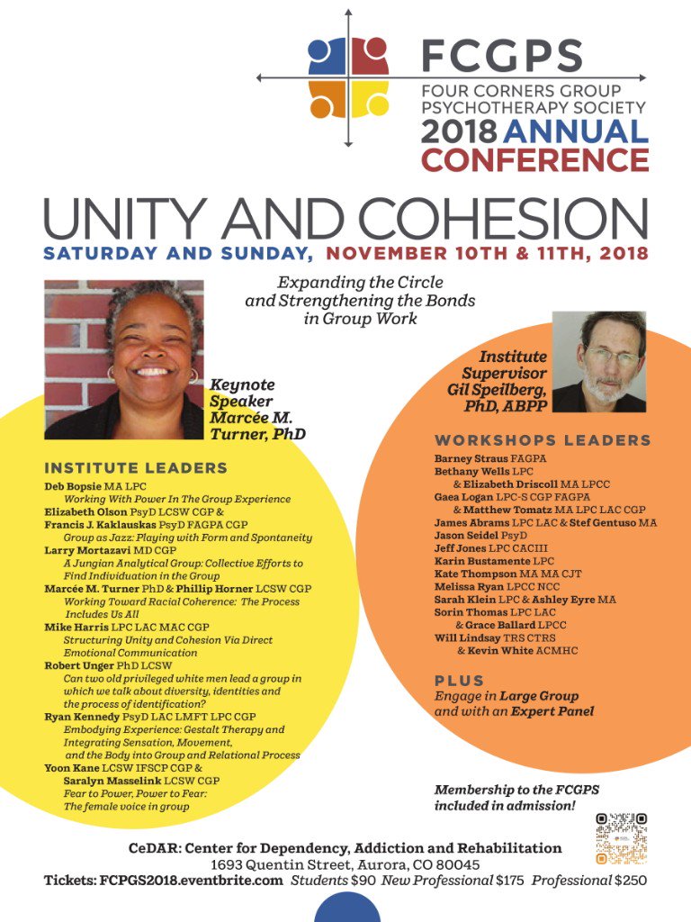 FCGroupPsych's tweet photo. We're really excited for how the 2018 FCGPS conference is taking shape. Reserve your seat in the circle today: https://t.co/7q4qVuYBIq 

 - https://t.co/cv5mzqKoEG https://t.co/pS7Bcs8ph3